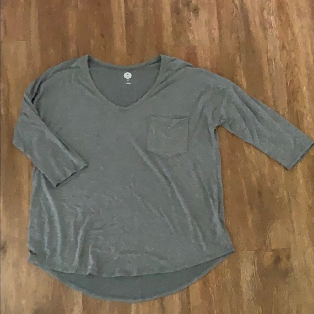 Gray baseball style tee